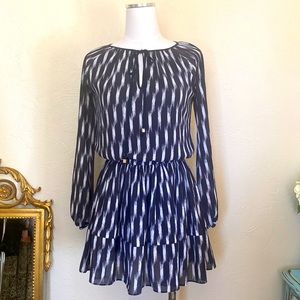 MICHAEL Michael Kors Boho Mini Dress, Blue & White, XS